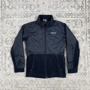 Columbia Steens Jacket MT Overlay Fleece Black Outdoor Coat Youth Size Medium